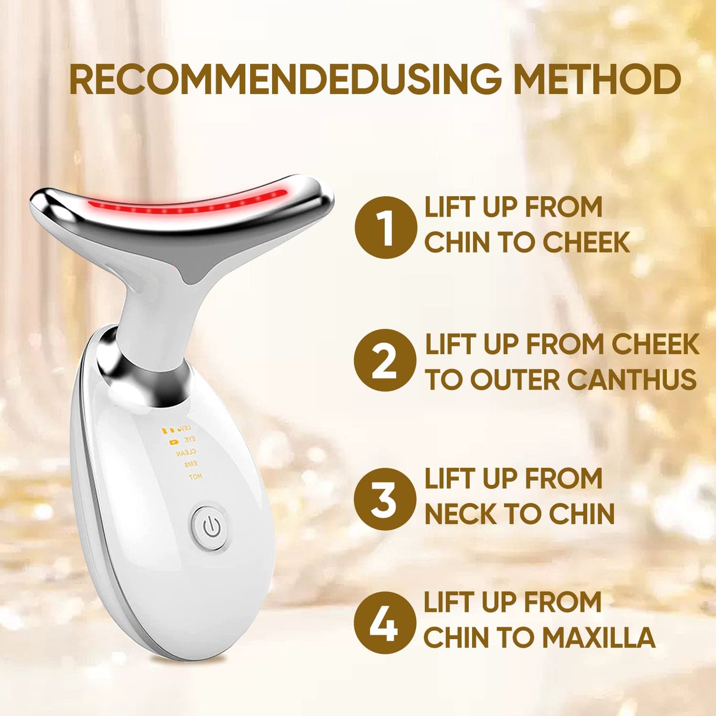 جهاز تدليك الوجه والرقبة بالإهتزاز